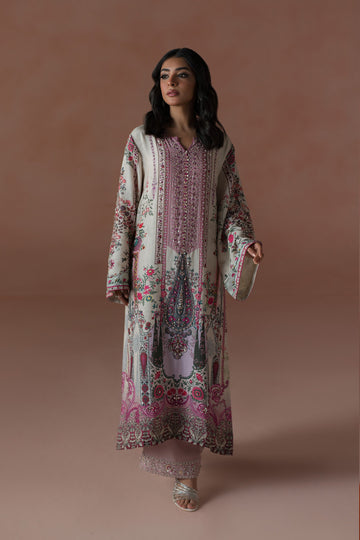 Ammara Khan | Flo 25 | Raspberry Cooler Long shirt Set (D-05)
