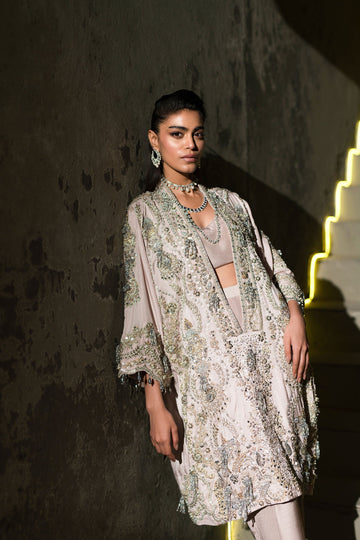 Ammara Khan | Lily Luxury Formals 24 | BOXY JEWELLED TUNIC (D-10) by Ammara Khan - Designer Dress - Type: Formal - Available at Sana Yasir - 100% Original