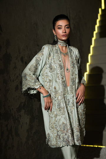 Ammara Khan | Lily Luxury Formals 24 | BOXY JEWELLED TUNIC (D-11) by Ammara Khan - Designer Dress - Type: Formal - Available at Sana Yasir - 100% Original