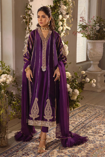 Annus Abrar | Designer Picks 24 | VISAAL AUBERGINE - SHIRT AND DUPATTA by Annus Abrar - Designer Dress - Type: Luxury - Available at Sana Yasir - 100% Original