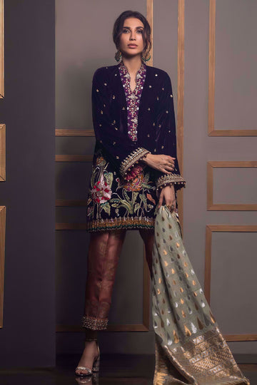 Annus Abrar | Semi Formals | VIOLET BRUME by Annus Abrar - Designer Dress - Type: Formal - Available at Sana Yasir - 100% Original
