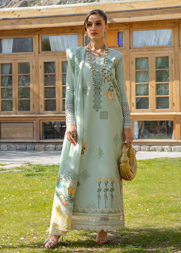 Crimson | Lawn 2024 | Into The Wild - Aqua by Crimson - Designer Dress - Type: Luxury - Available at Sana Yasir - 100% Original