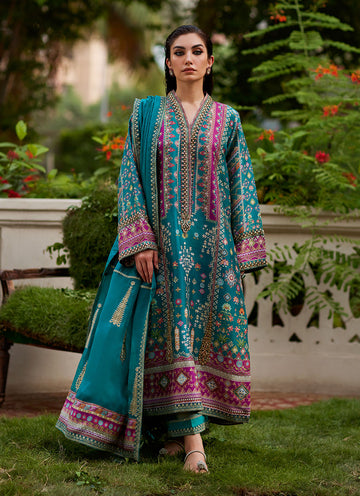 Farah Talib Aziz | Mayna Festive Prints 24 | Aahna Shirt And Dupatta by Farah Talib Aziz - Designer Dress - Type: Ladies Clothes - Available at Sana Yasir - 100% Original