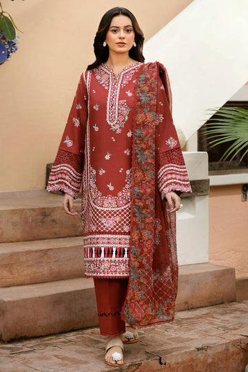 Farasha | Summer Weaves Embroidered Lawn | Russet Flames by Farasha - Designer Dress - Type: Ladies Clothes - Available at Sana Yasir - 100% Original