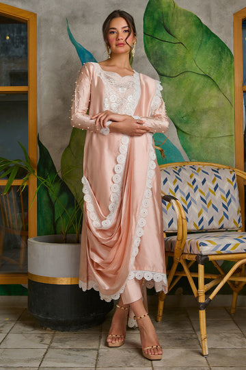 Fatima Khan | Best Sellers 24 | PEACHY PEARL by Fatima Khan - Designer Dress - Type: Luxury - Available at Sana Yasir - 100% Original