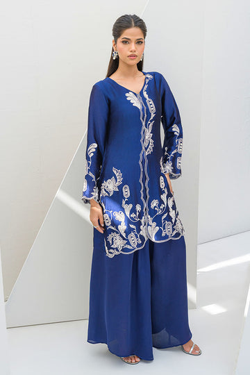 Fatima Khan | Serene Eid Luxe Pret | Blue Noir by Fatima Khan - Designer Dress - Type: Ladies Clothes - Available at Sana Yasir - 100% Original