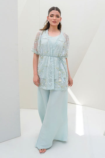 Fatima Khan | Serene Eid Luxe Pret | Luscious Aqua by Fatima Khan - Designer Dress - Type: Ladies Clothes - Available at Sana Yasir - 100% Original