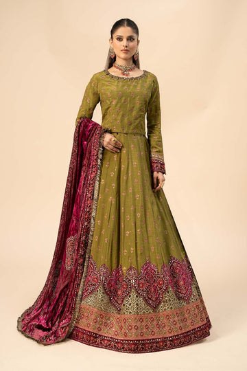 Maria B | Formal Wears | Raw Silk Suit | SF-W24-26 by Maria B - Designer Dress - Type: Ladies Clothes - Available at Sana Yasir - 100% Original