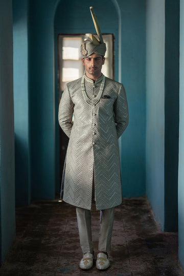 Pakistani Menswear | Deepak Perwani | Shr3439 by Sana Yasir - Designer Dress - Type: MensWear - Available at Sana Yasir - 100% Original