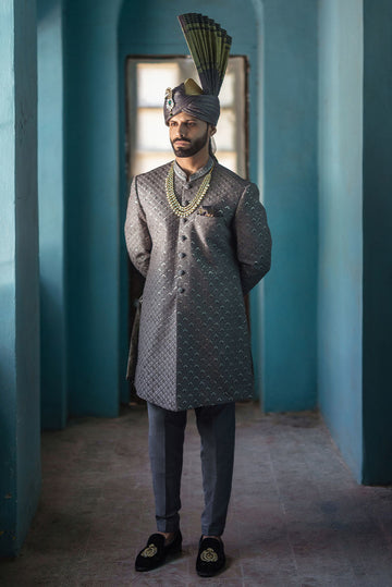 Pakistani Menswear | Deepak Perwani | Shr3440 by Sana Yasir - Designer Dress - Type: MensWear - Available at Sana Yasir - 100% Original