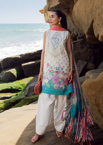 Sadaf Fawad Khan | Siraa Lawn 25 | Retro Polka by Sadaf Fawad Khan - Designer Dress - Type: Ladies Clothes - Available at Sana Yasir - 100% Original