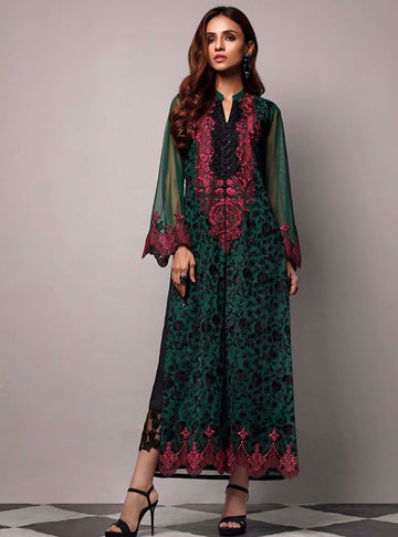 Zainab Chottani | Luxury Pret | EMERALD ELEGANCE by Zainab Chottani - Designer Dress - Type: Ladies Clothes - Available at Sana Yasir - 100% Original
