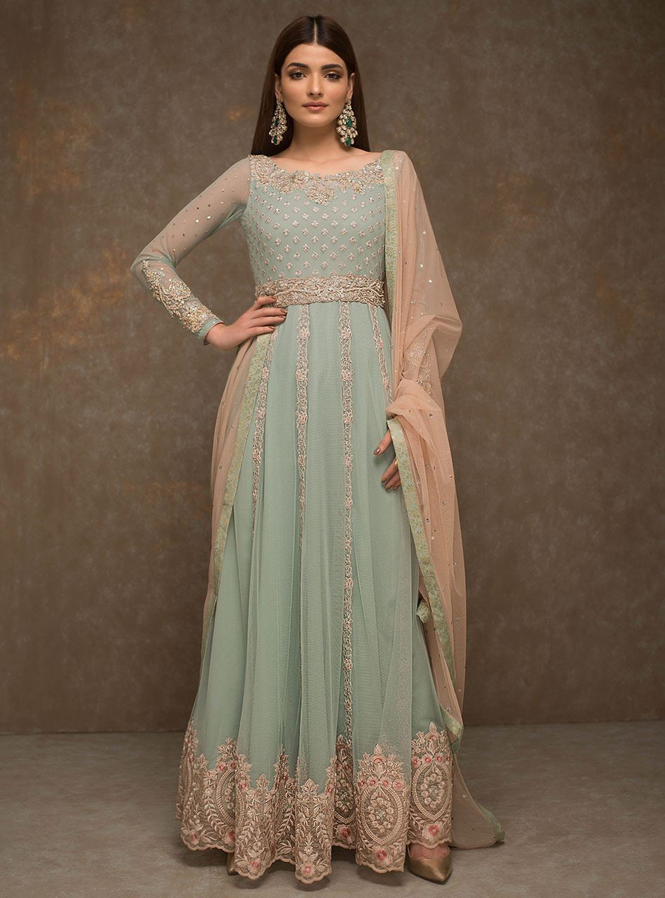 Zainab Chottani | Semi Formals | MINT CRUSH by Zainab Chottani - Designer Dress - Type: Ladies Clothes - Available at Sana Yasir - 100% Original