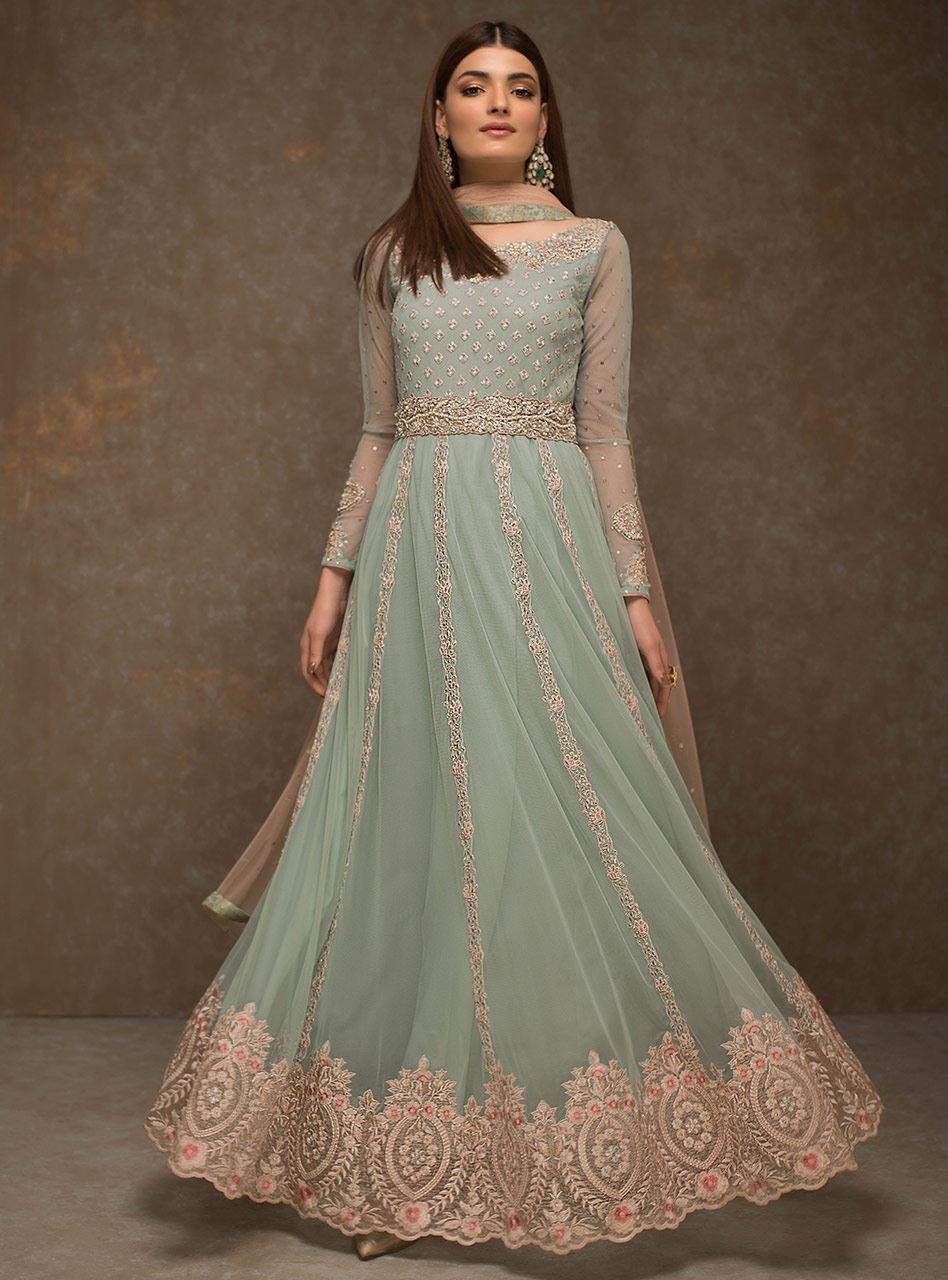 Zainab Chottani | Semi Formals | MINT CRUSH by Zainab Chottani - Designer Dress - Type: Ladies Clothes - Available at Sana Yasir - 100% Original