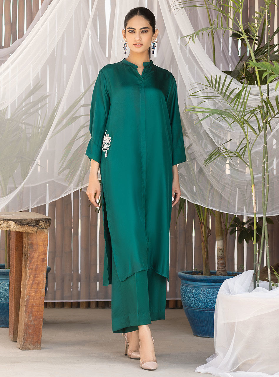 Zainab Chottani | Luxury Pret | EMERALD SAGE by Zainab Chottani - Designer Dress - Type: Ladies Clothes - Available at Sana Yasir - 100% Original