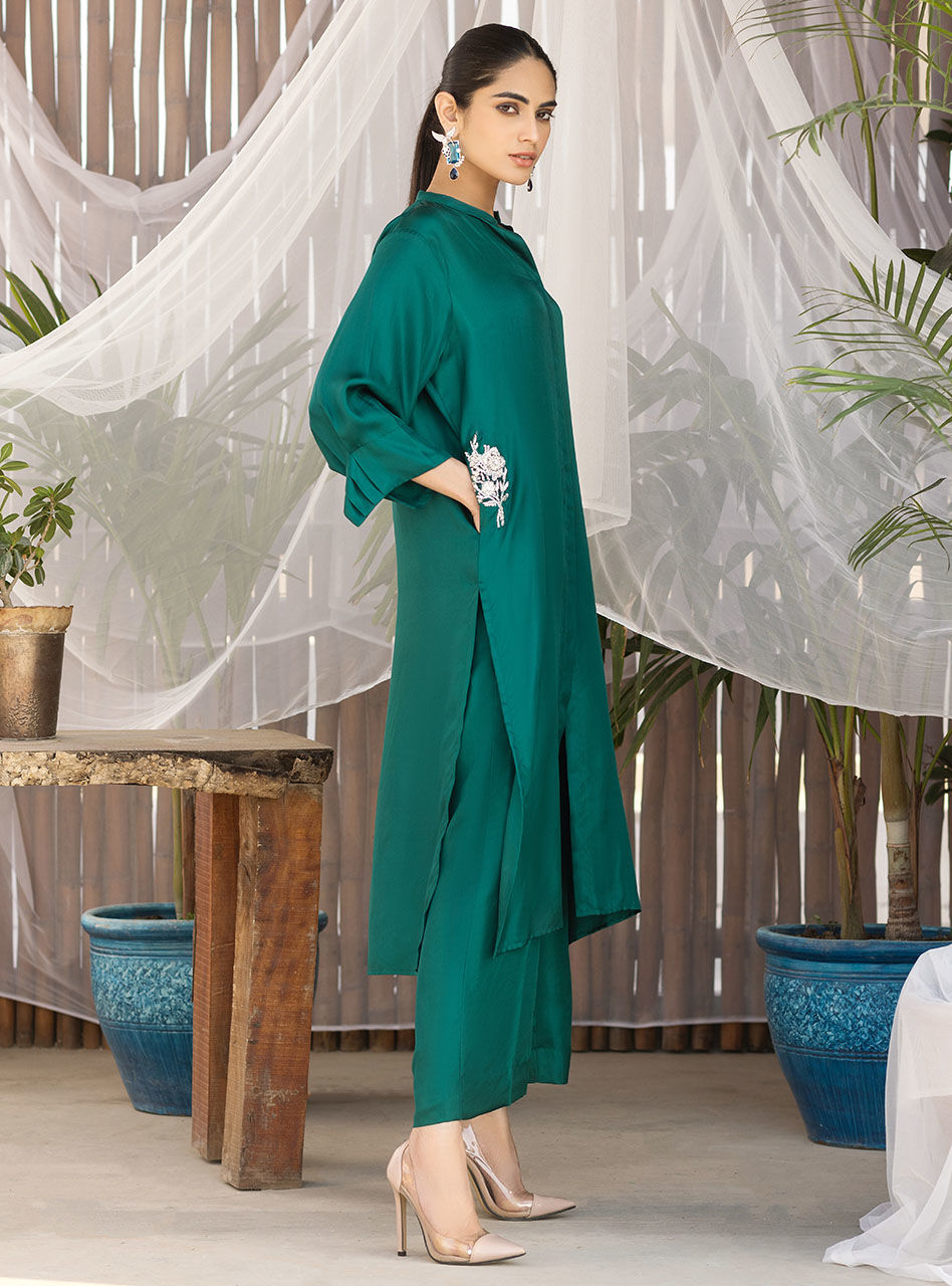 Zainab Chottani | Luxury Pret | EMERALD SAGE by Zainab Chottani - Designer Dress - Type: Ladies Clothes - Available at Sana Yasir - 100% Original