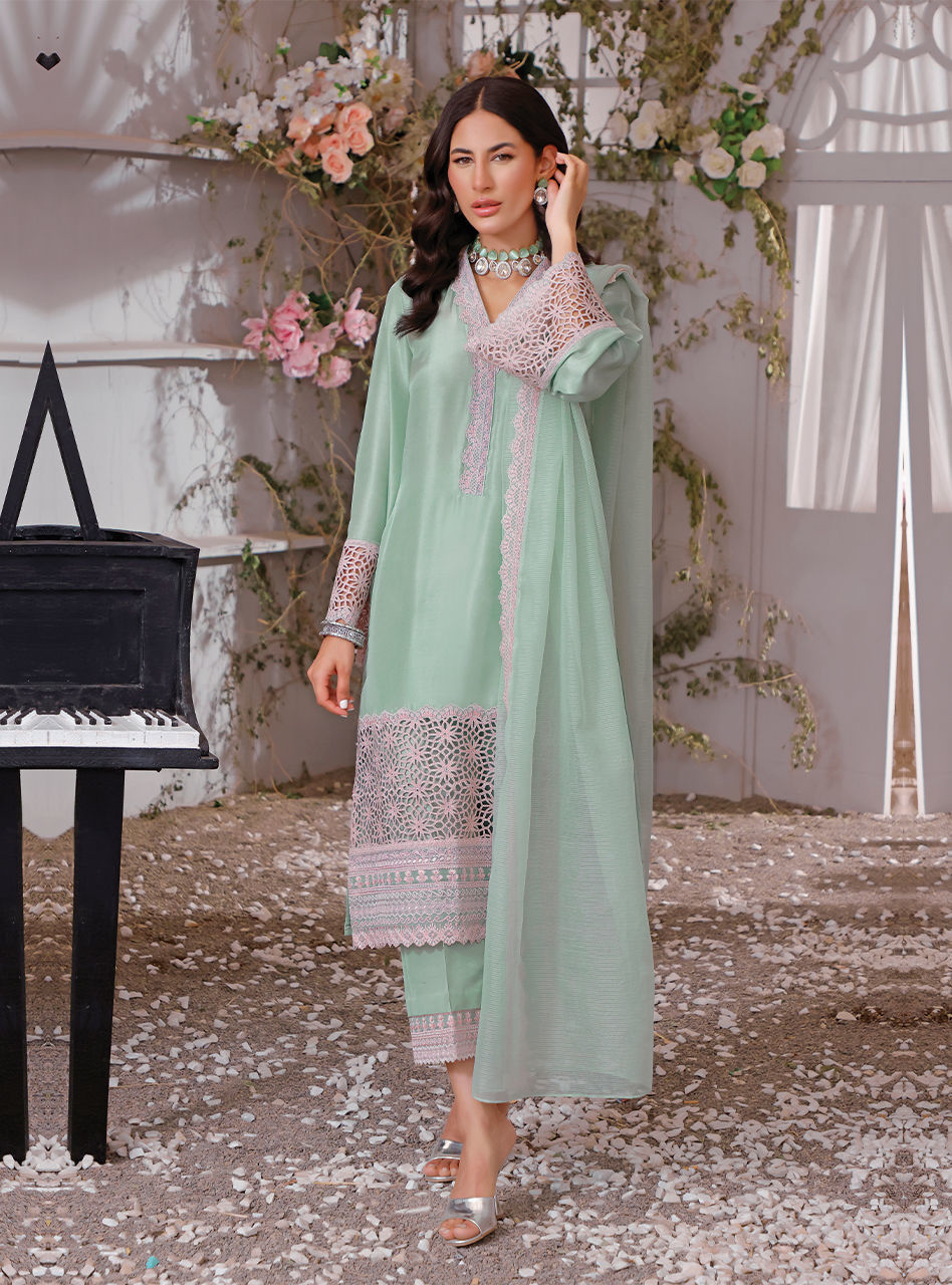 Zainab Chottani | Luxury Pret | MINT DELIGHT by Zainab Chottani - Designer Dress - Type: Ladies Clothes - Available at Sana Yasir - 100% Original