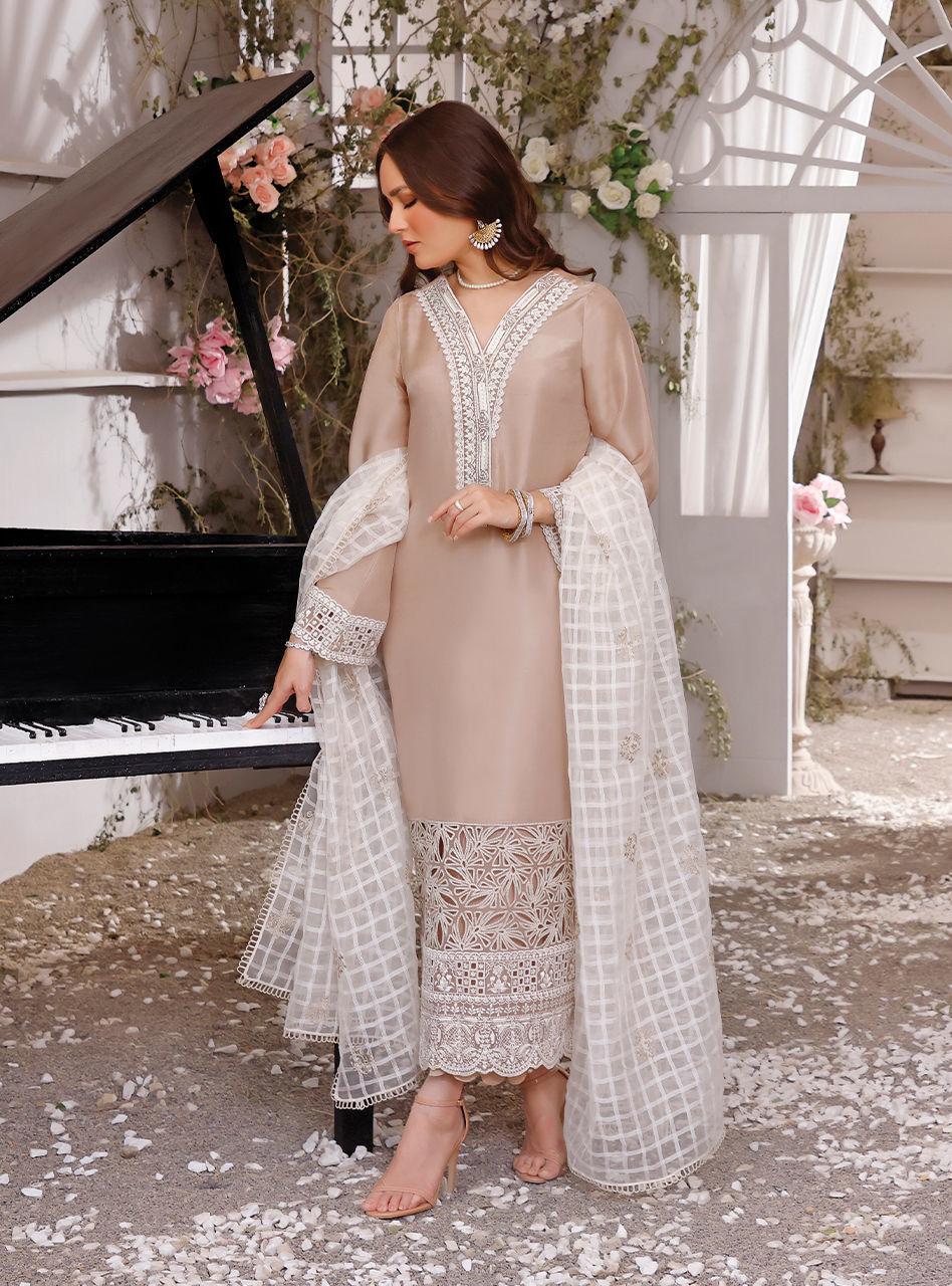 Zainab Chottani | Luxury Pret | NOSTALGIC BEIGE by Zainab Chottani - Designer Dress - Type: Ladies Clothes - Available at Sana Yasir - 100% Original