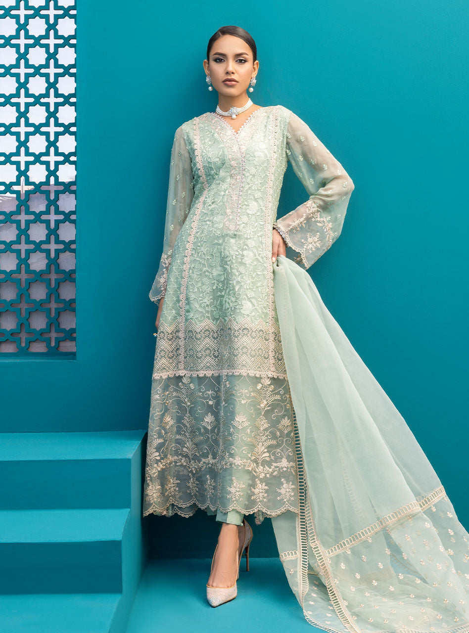 Zainab Chottani | Luxury Pret | MINTY GLOW by Zainab Chottani - Designer Dress - Type: Ladies Clothes - Available at Sana Yasir - 100% Original