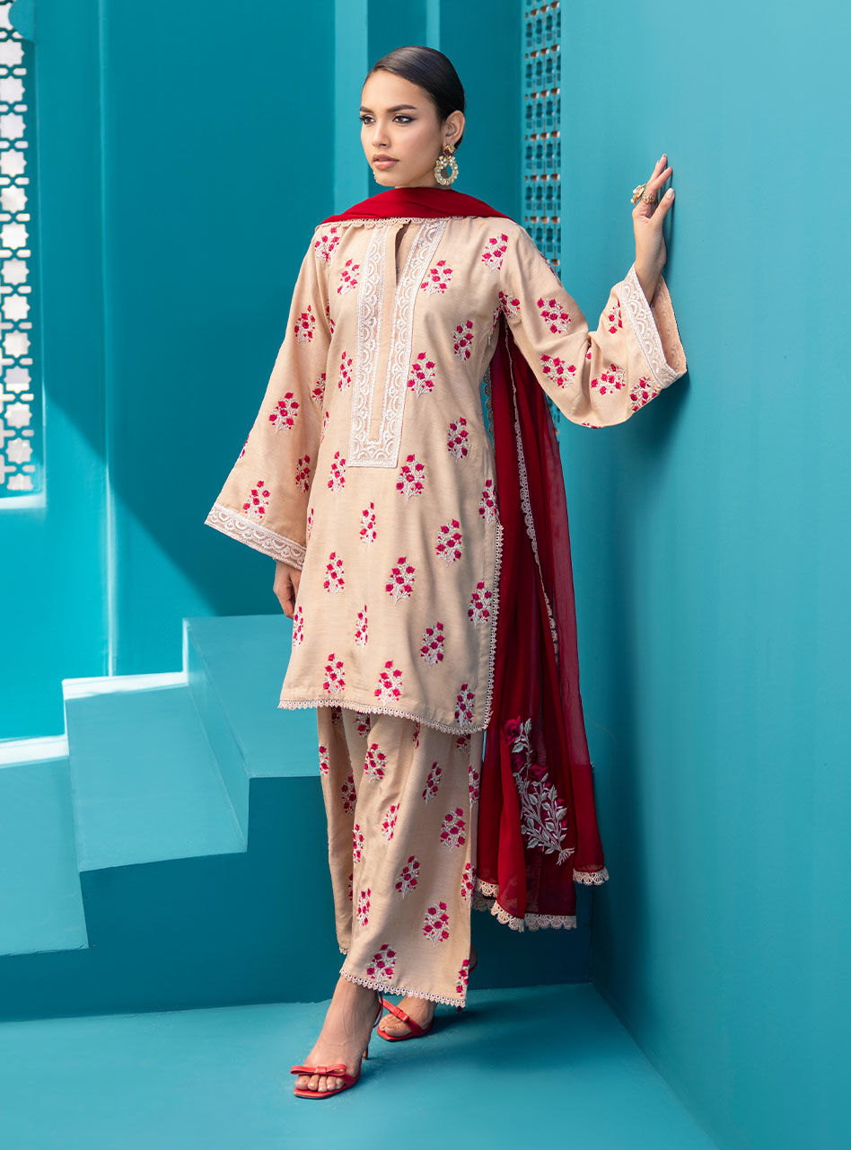 Zainab Chottani | Luxury Pret | SCARLET BLUSH by Zainab Chottani - Designer Dress - Type: Ladies Clothes - Available at Sana Yasir - 100% Original