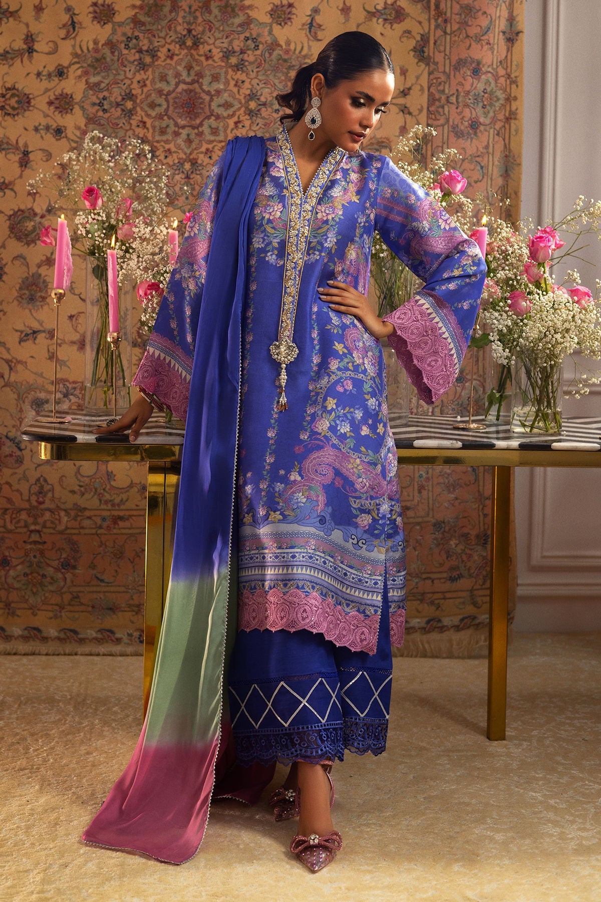 Annus Abrar | Lime Luxe Silk | Natalya