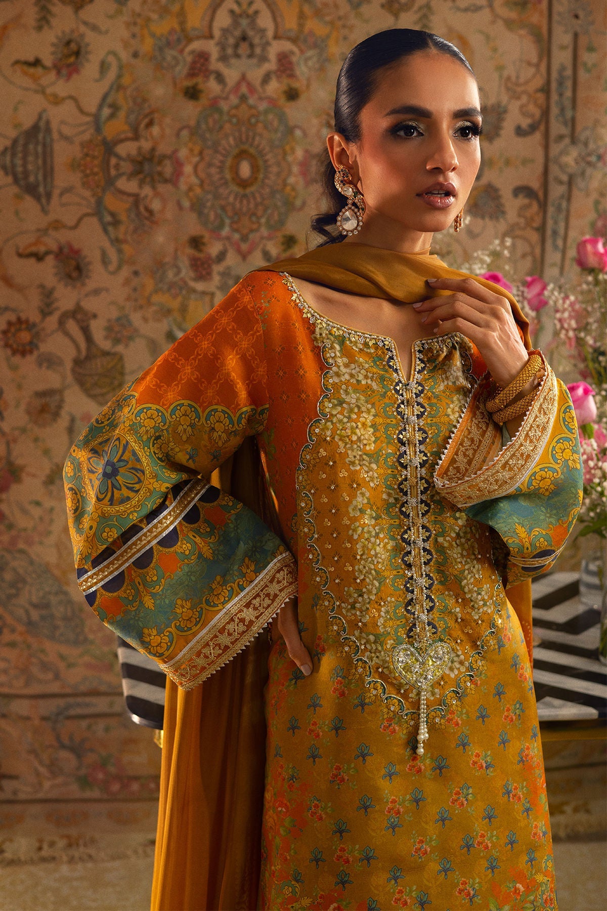 Annus Abrar | Lime Luxe Silk | Faina