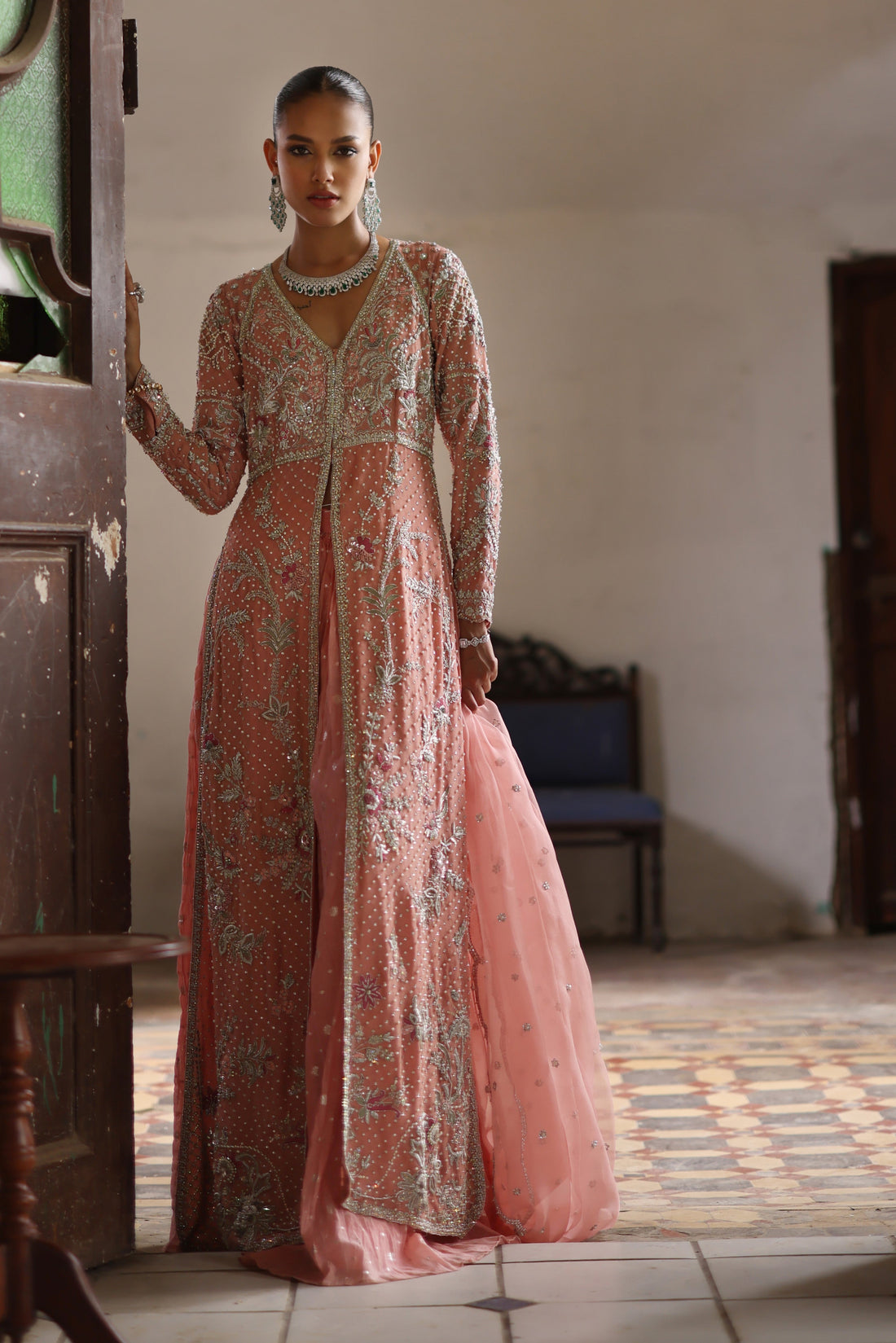 Mina Hasan | Formal Wedding Dresses | MHC-1094 by Mina Hasan - Designer Dress - Type: Ladies Clothes - Available at Sana Yasir - 100% Original