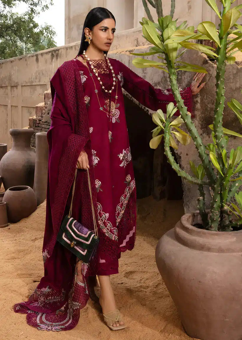 Crimson | Amal Winter 23 | Plum Serenity - CRWP 4 by Crimson - Designer Dress - Type: Luxury - Available at Sana Yasir - 100% Original