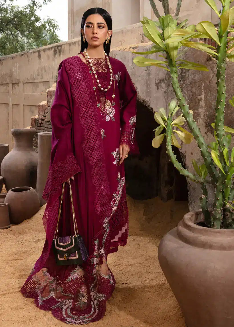 Crimson | Amal Winter 23 | Plum Serenity - CRWP 4 by Crimson - Designer Dress - Type: Luxury - Available at Sana Yasir - 100% Original