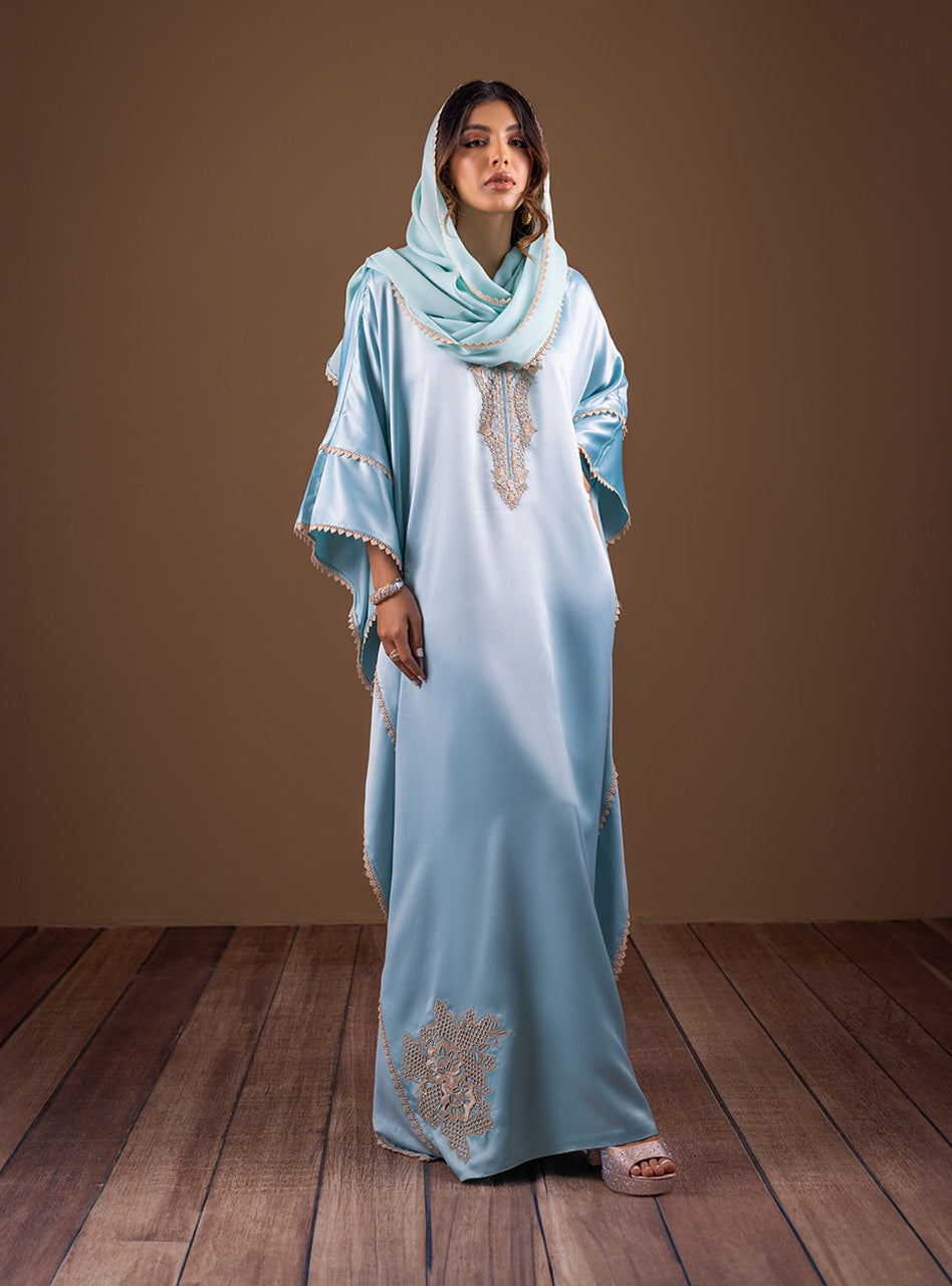 Zainab Chottani | Semi Formals | AQUA BLOSSOM by Zainab Chottani - Designer Dress - Type: Ladies Clothes - Available at Sana Yasir - 100% Original