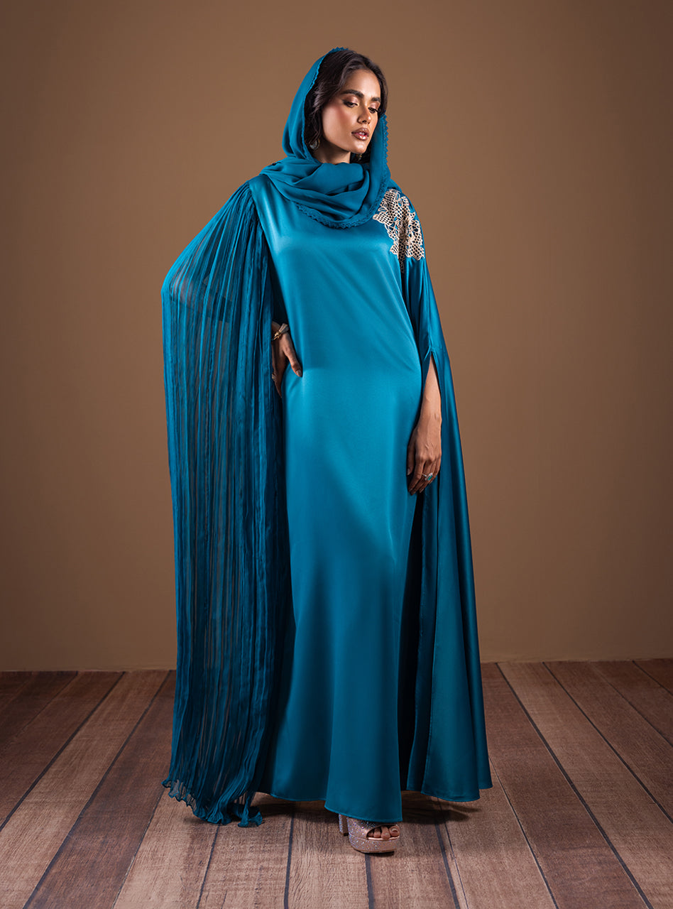 Zainab Chottani | Semi Formals | TEAL WAVES by Zainab Chottani - Designer Dress - Type: Ladies Clothes - Available at Sana Yasir - 100% Original