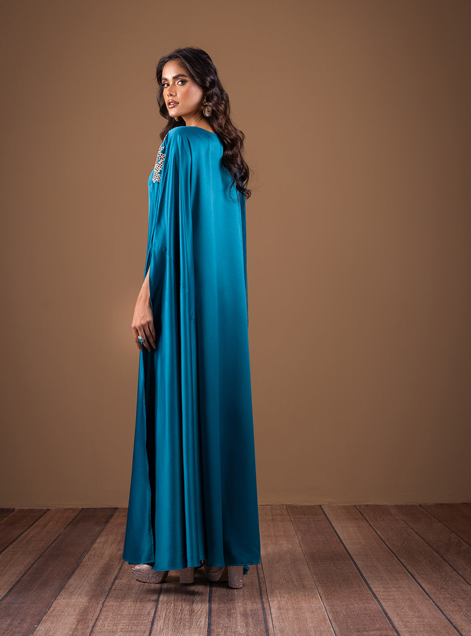 Zainab Chottani | Semi Formals | TEAL WAVES by Zainab Chottani - Designer Dress - Type: Ladies Clothes - Available at Sana Yasir - 100% Original