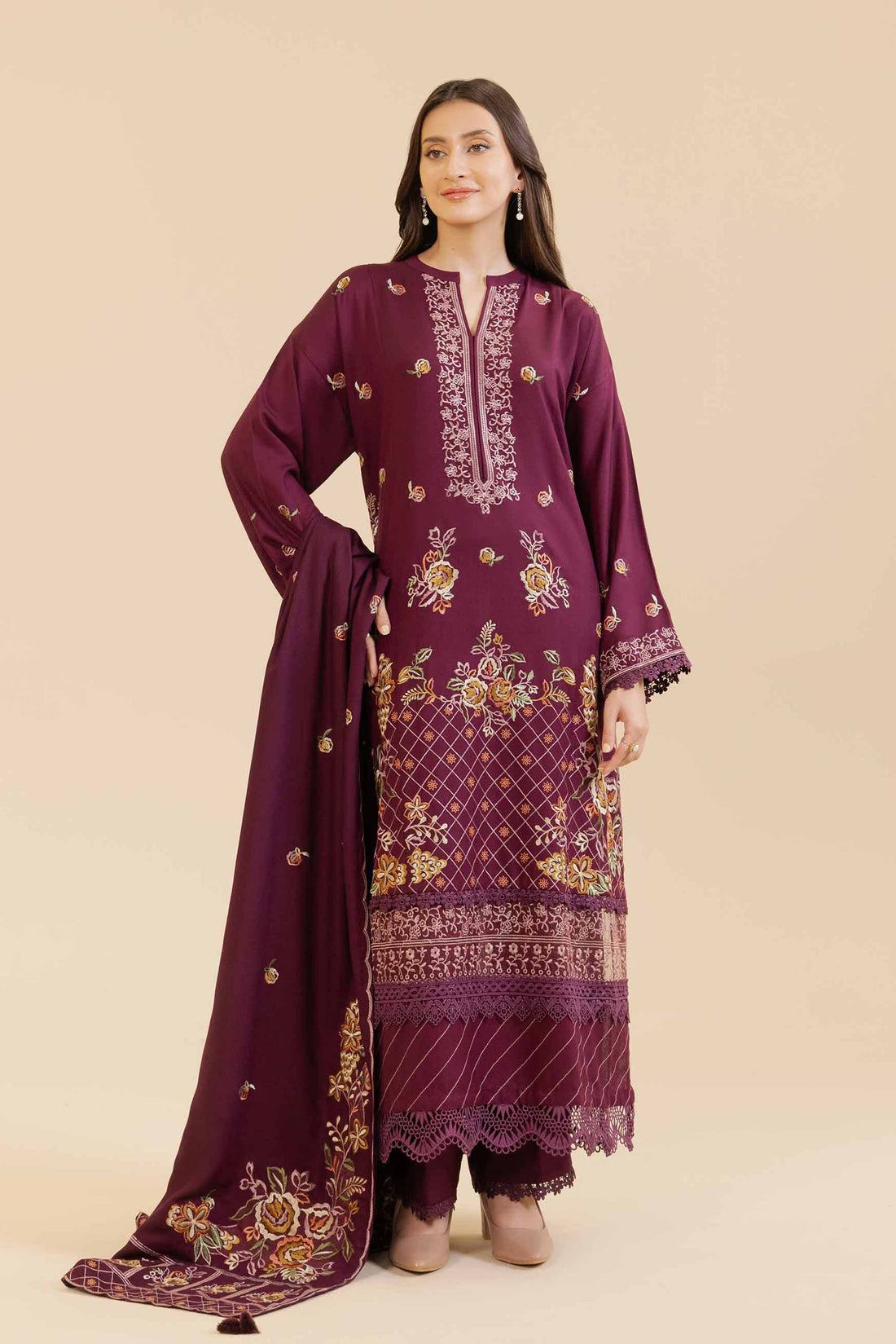 Nishat Linen | Naqsh Winter 2024 | Suit - 42405039 by Nishat Linen - Designer Dress - Type: Ladies Clothes - Available at Sana Yasir - 100% Original