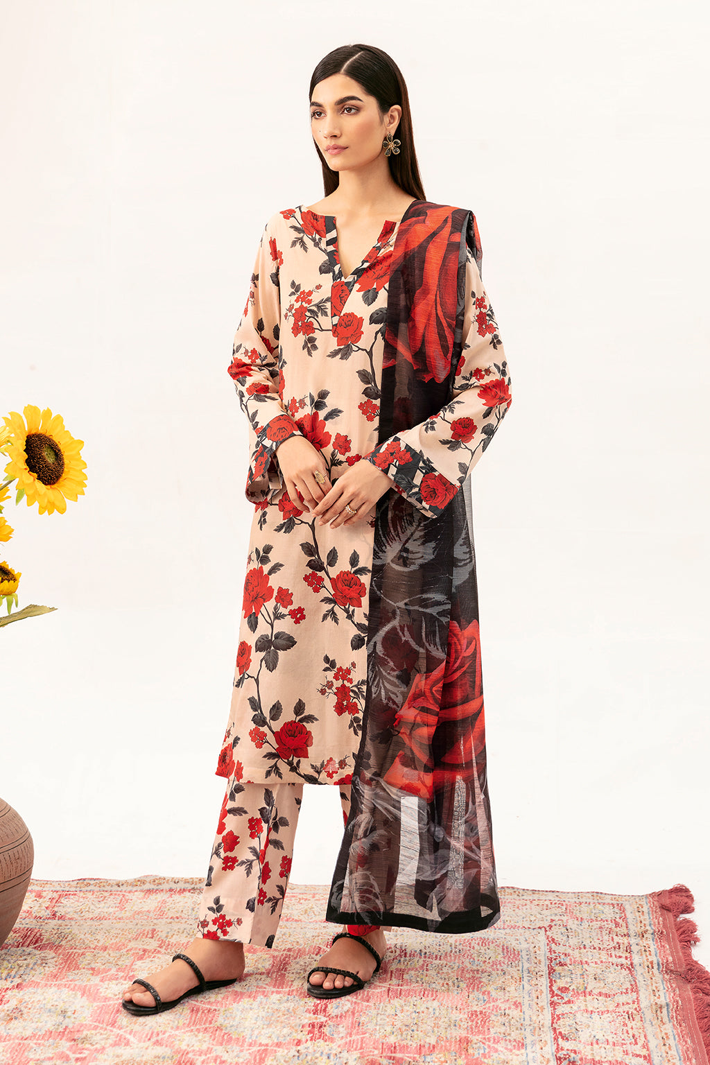 Afsanah | Ready to Wear | Subdued Rust AP-05 by Afsanah - Designer Dress - Type: Ladies Clothes - Available at Sana Yasir - 100% Original