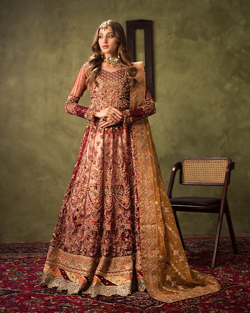 Ain | Aroosh Luxury Formals 24 | AR-90 MAH-E-ROOH (Maroon) by Ain - Designer Dress - Type: Bridal - Available at Sana Yasir - 100% Original