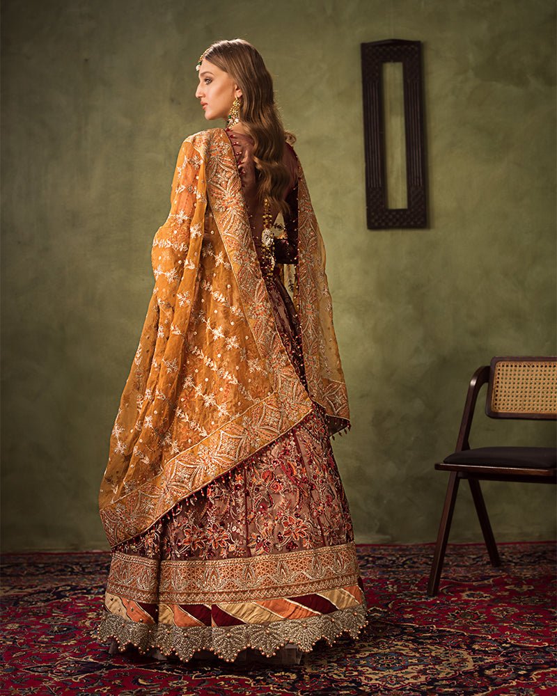 Ain | Aroosh Luxury Formals 24 | AR-90 MAH-E-ROOH (Maroon) by Ain - Designer Dress - Type: Bridal - Available at Sana Yasir - 100% Original