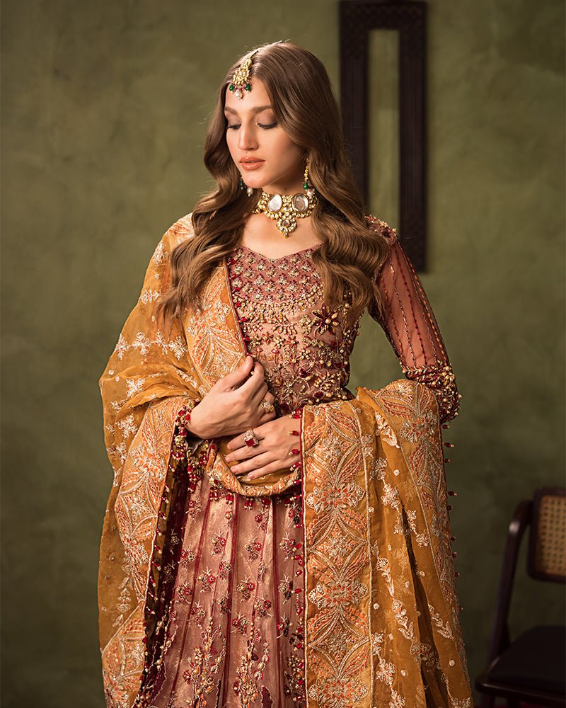 Ain | Aroosh Luxury Formals 24 | AR-90 MAH-E-ROOH (Maroon) by Ain - Designer Dress - Type: Bridal - Available at Sana Yasir - 100% Original