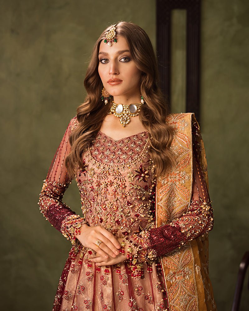 Ain | Aroosh Luxury Formals 24 | AR-90 MAH-E-ROOH (Maroon) by Ain - Designer Dress - Type: Bridal - Available at Sana Yasir - 100% Original