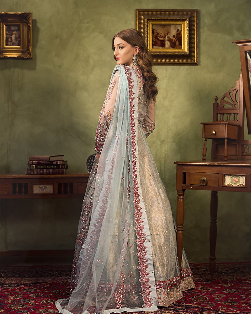 Ain | Aroosh Luxury Formals 24 | AR-93 ALEESHA (Ice Grey) by AIN - Designer Dress - Type: Bridal - Available at Sana Yasir - 100% Original