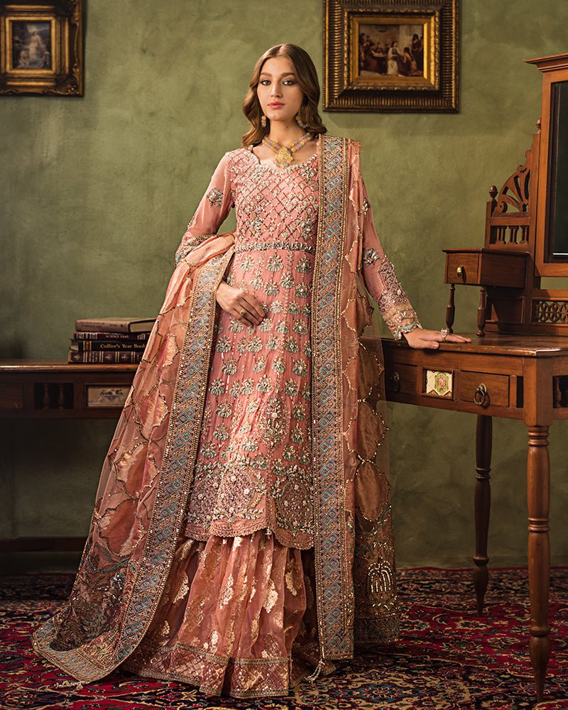 Ain | Aroosh Luxury Formals 24 | AR-96 ARZU (Pink) by Ain - Designer Dress - Type: Bridal - Available at Sana Yasir - 100% Original