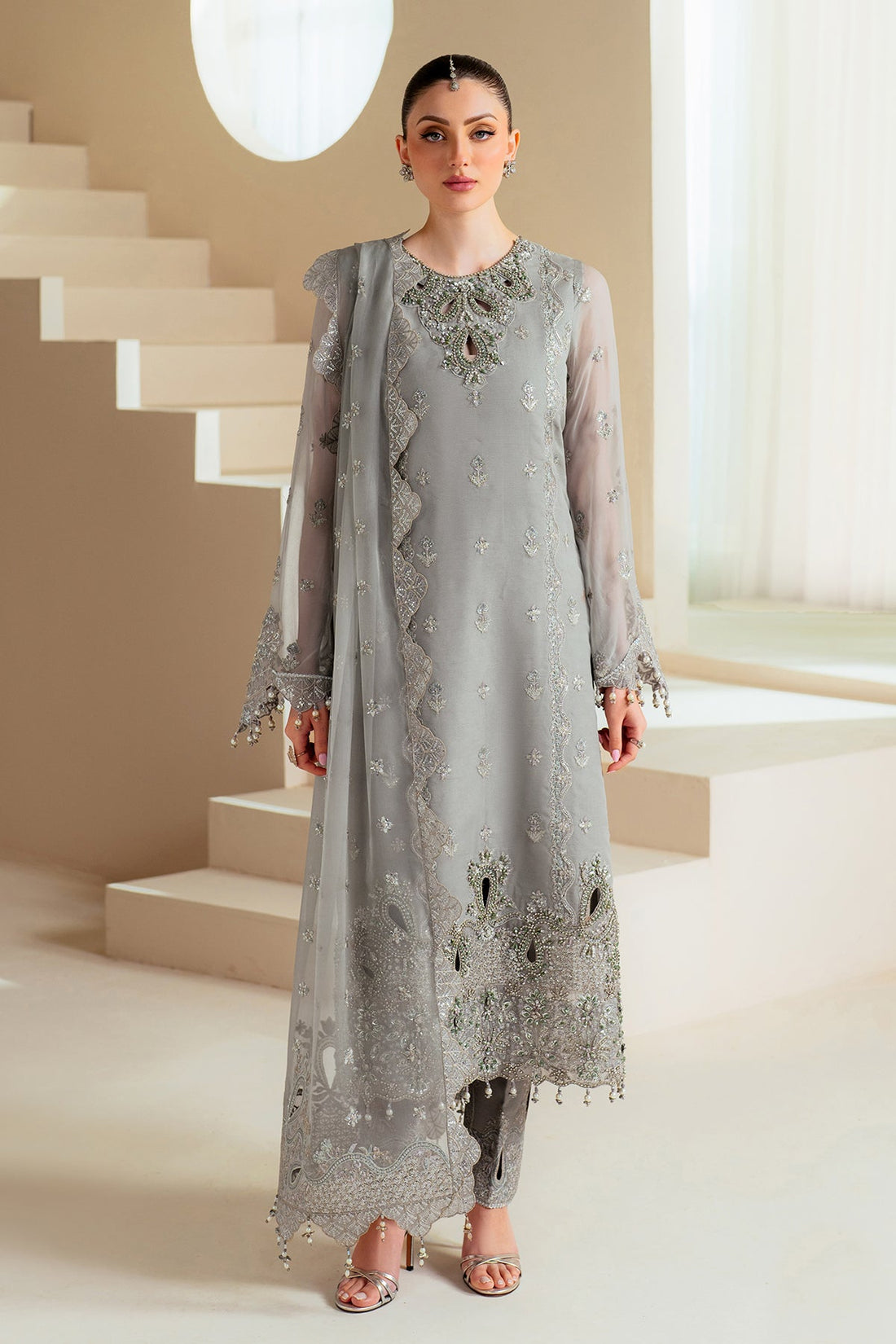Alizeh | Aymal Chiffon | AF-BHM-4046-Ahvi by Alizeh - Designer Dress - Type: Ladies Clothes - Available at Sana Yasir - 100% Original