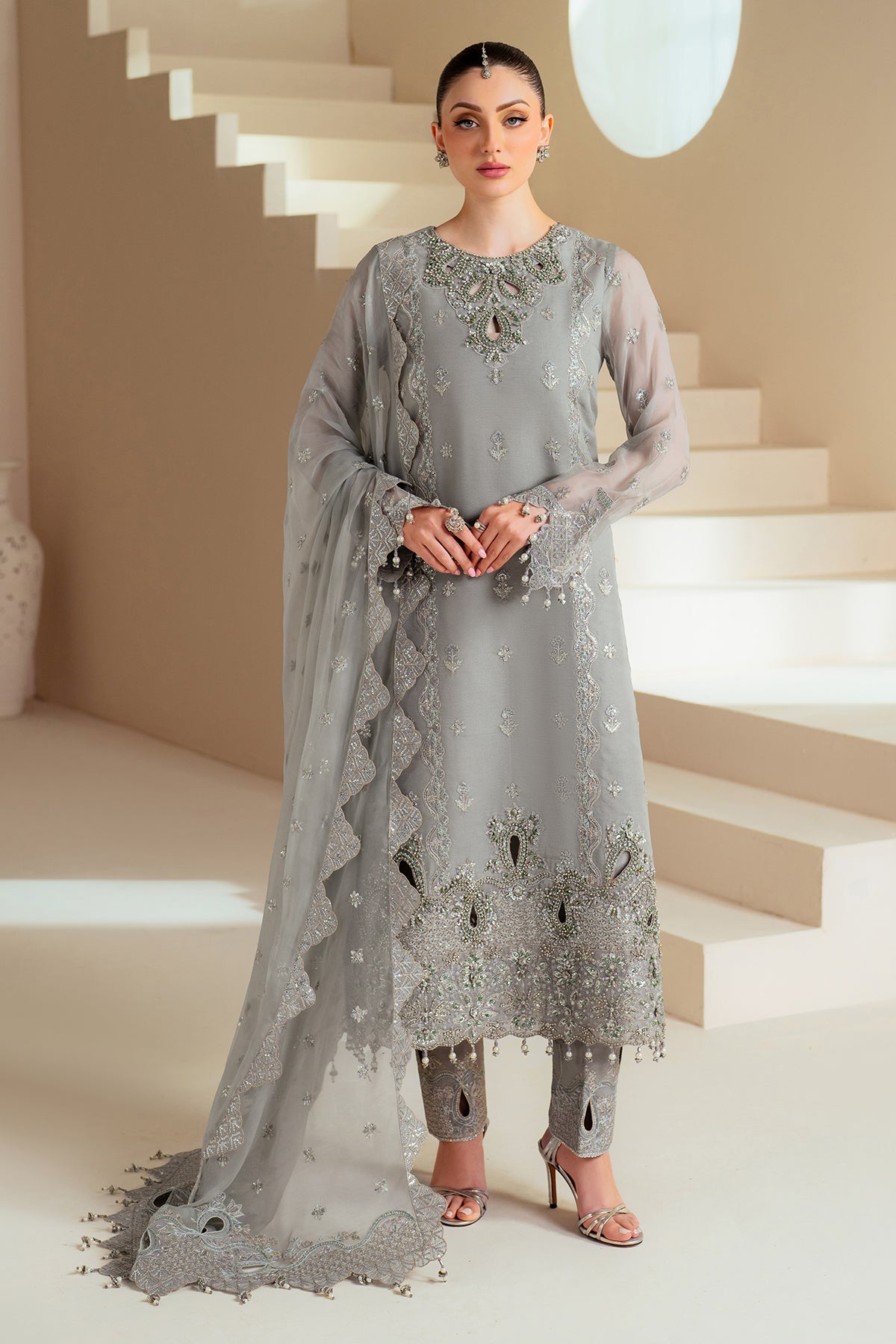 Alizeh | Aymal Chiffon | AF-BHM-4046-Ahvi by Alizeh - Designer Dress - Type: Ladies Clothes - Available at Sana Yasir - 100% Original