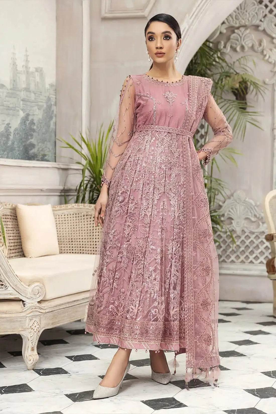 Alizeh | Embroidered Chiffon | Mahpera by Alizeh - Designer Dress - Type: Formal - Available at Sana Yasir - 100% Original