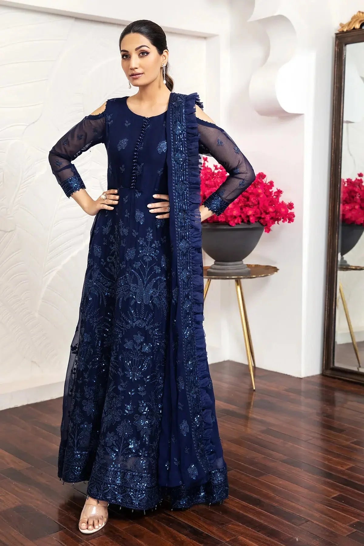 Alizeh | Formals Collection | Glace Blue by Alizeh - Designer Dress - Type: Formal - Available at Sana Yasir - 100% Original