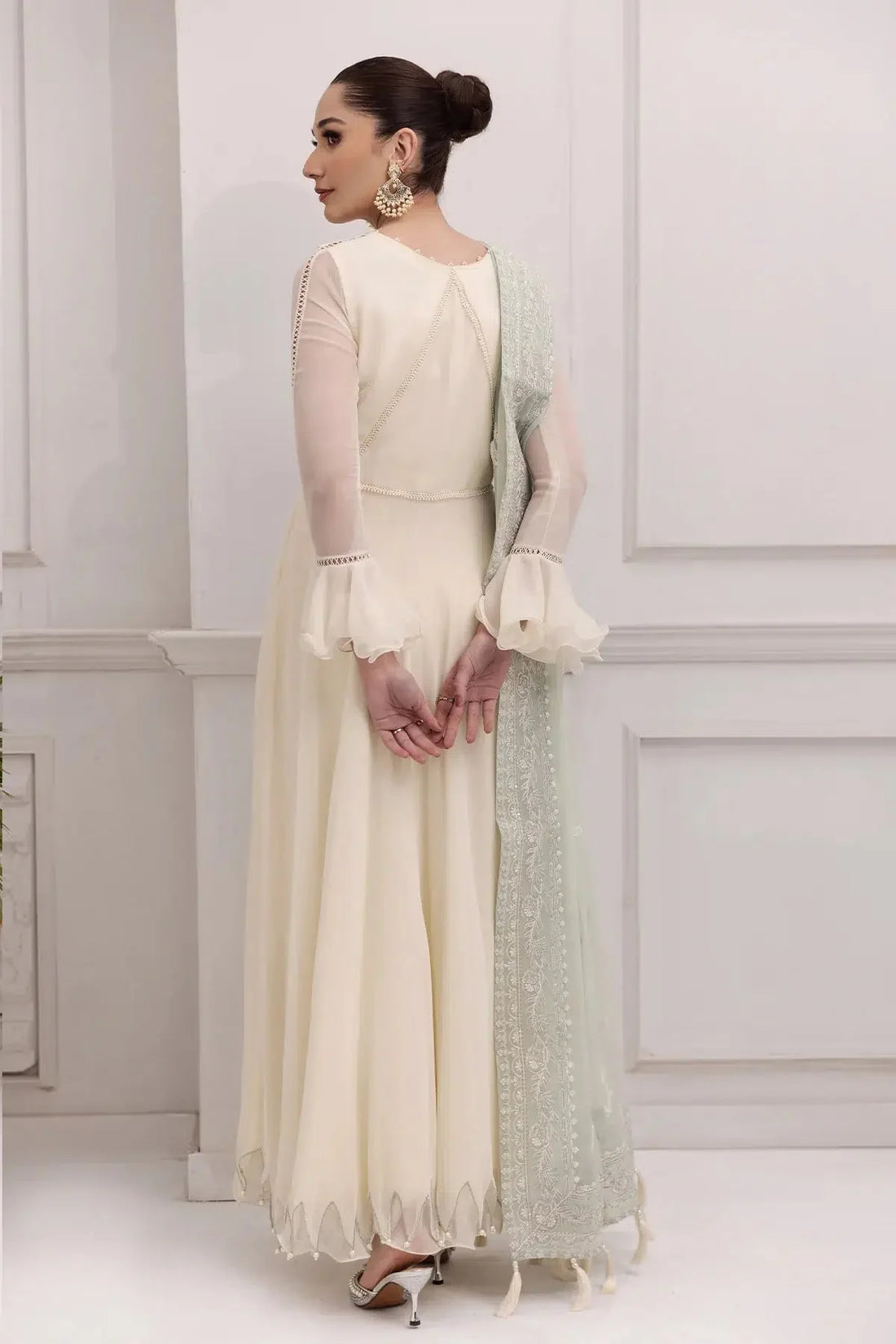Alizeh | Formals Collection | Off White Dress 3 piece - RTW1007 by Alizeh - Designer Dress - Type: Formal - Available at Sana Yasir - 100% Original