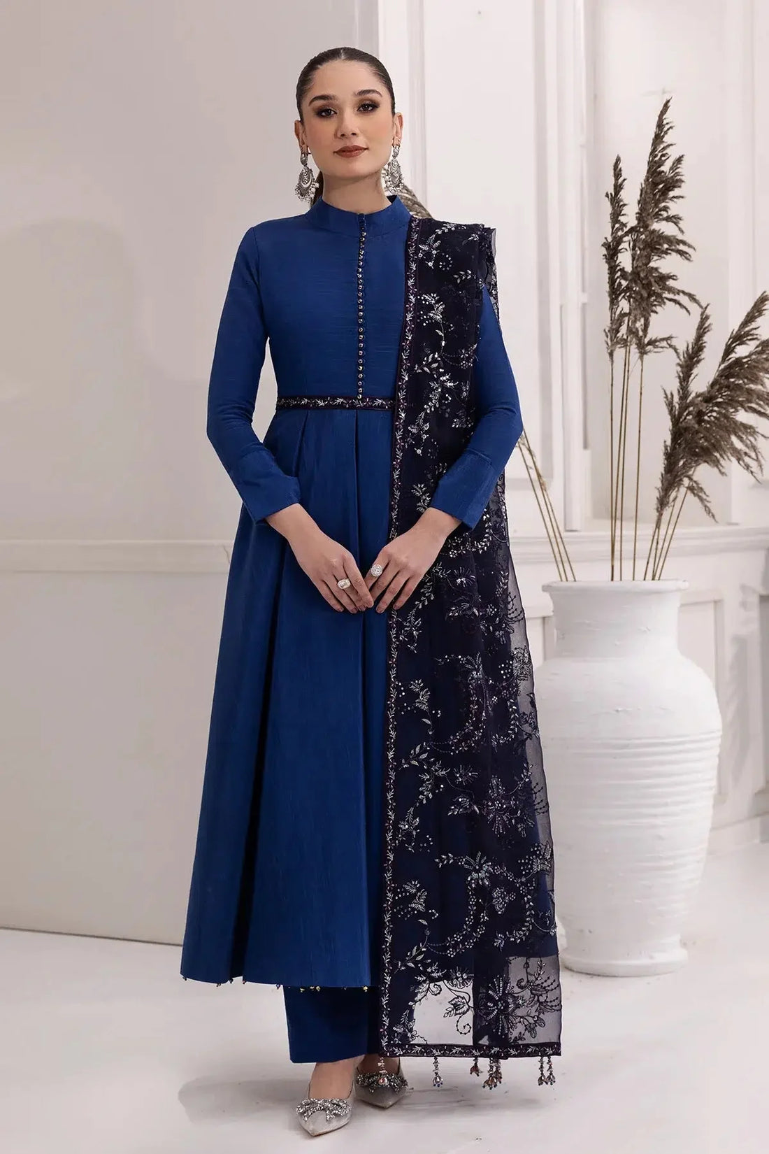 Alizeh | Formals Collection | Royal Blue Dress 3 piece - RTW1002 by Alizeh - Designer Dress - Type: Formal - Available at Sana Yasir - 100% Original