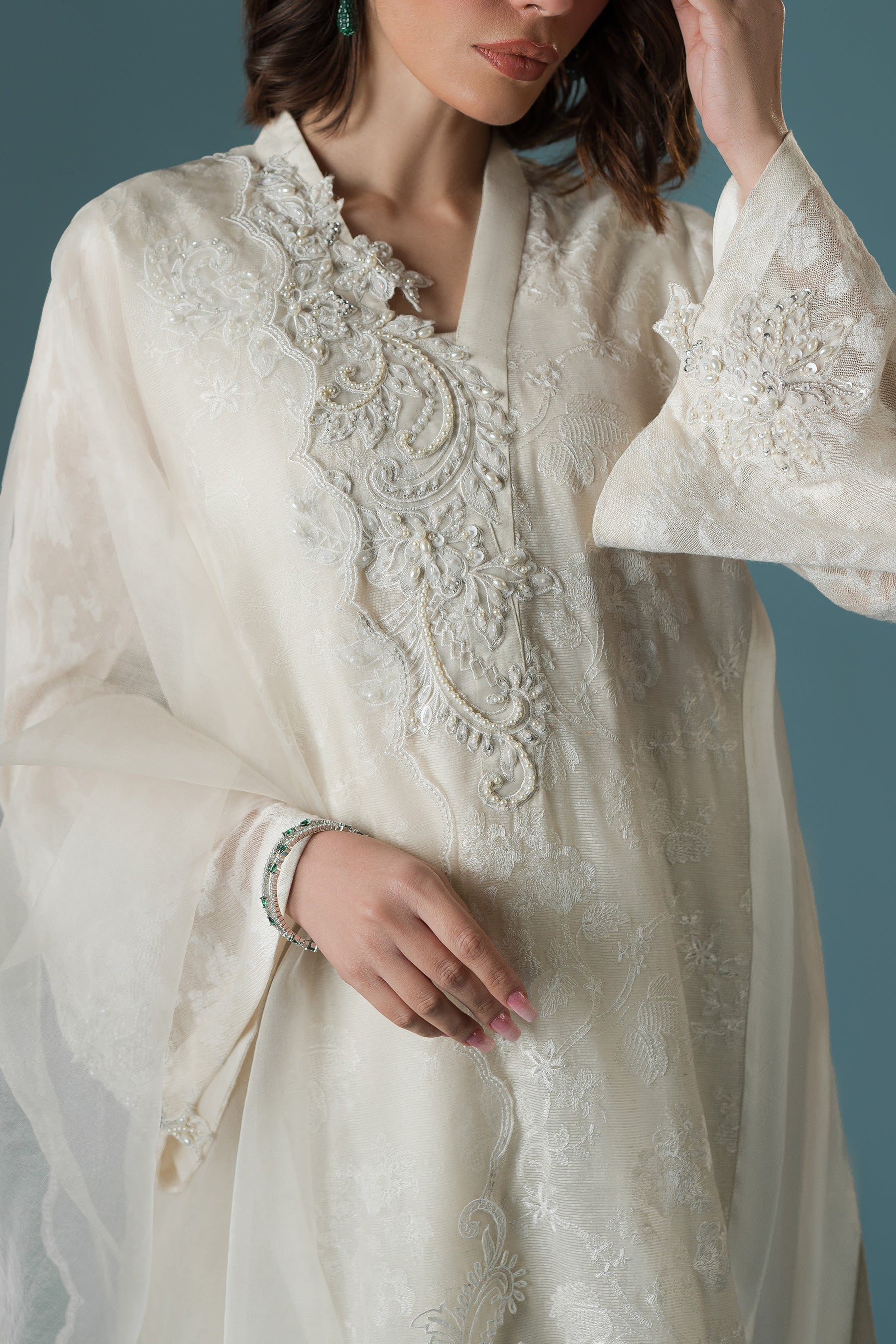 Ammara Khan | Flo 25 | Chandni Rani Long Kurta Set (D-11)