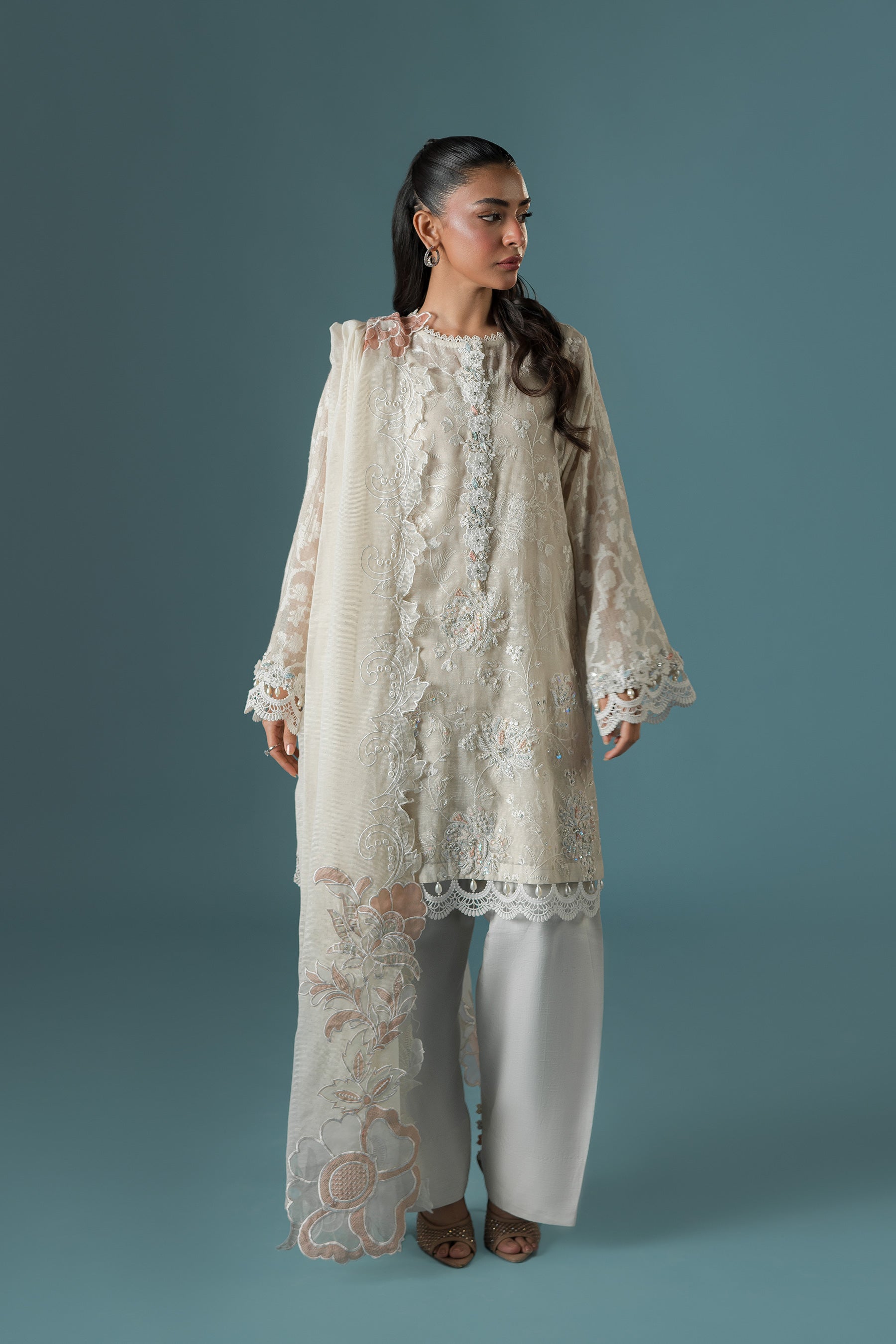 Ammara Khan | Flo 25 | Pearl Spring Lily Shalwar Set (D-10)