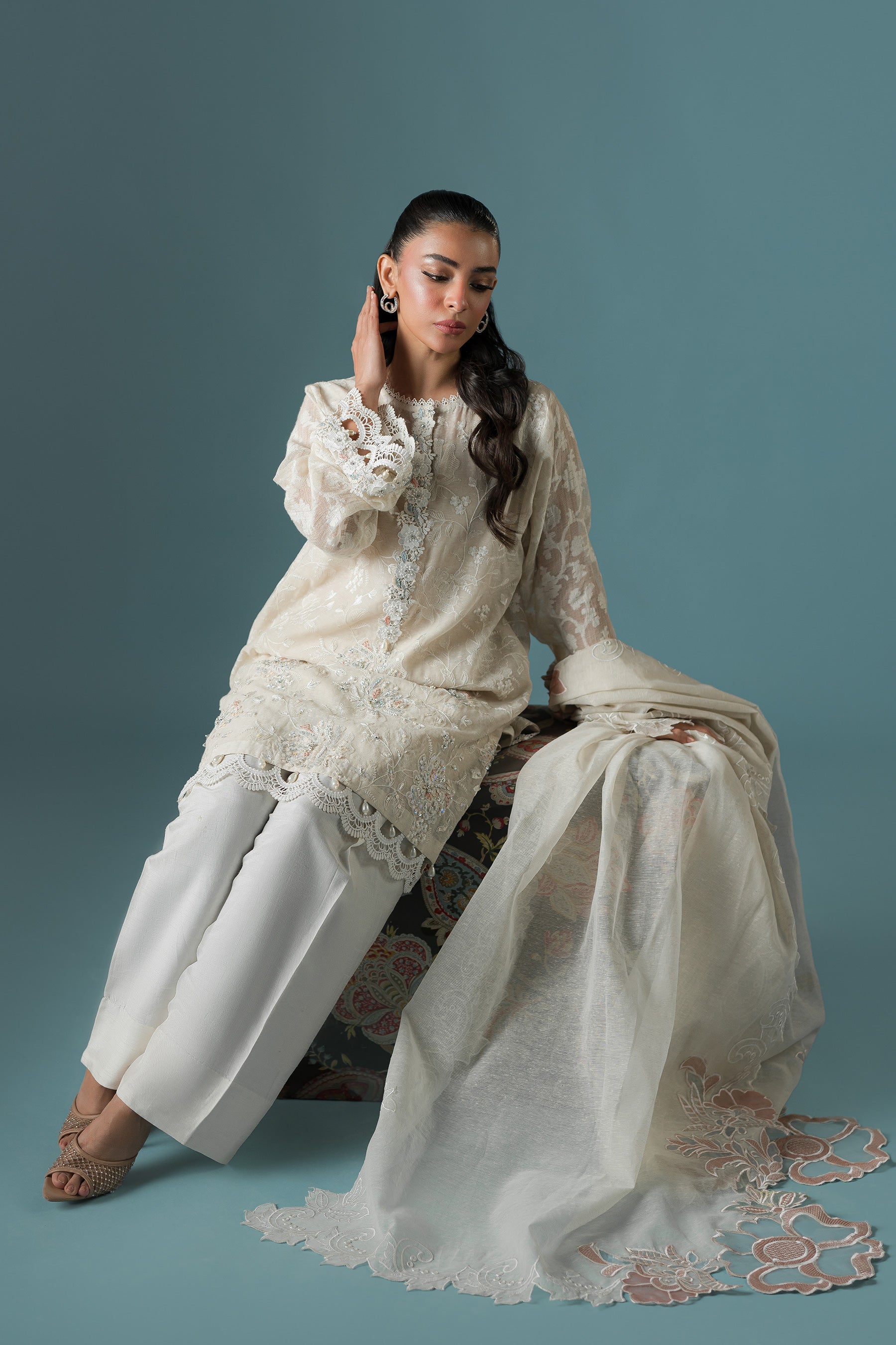 Ammara Khan | Flo 25 | Pearl Spring Lily Shalwar Set (D-10)