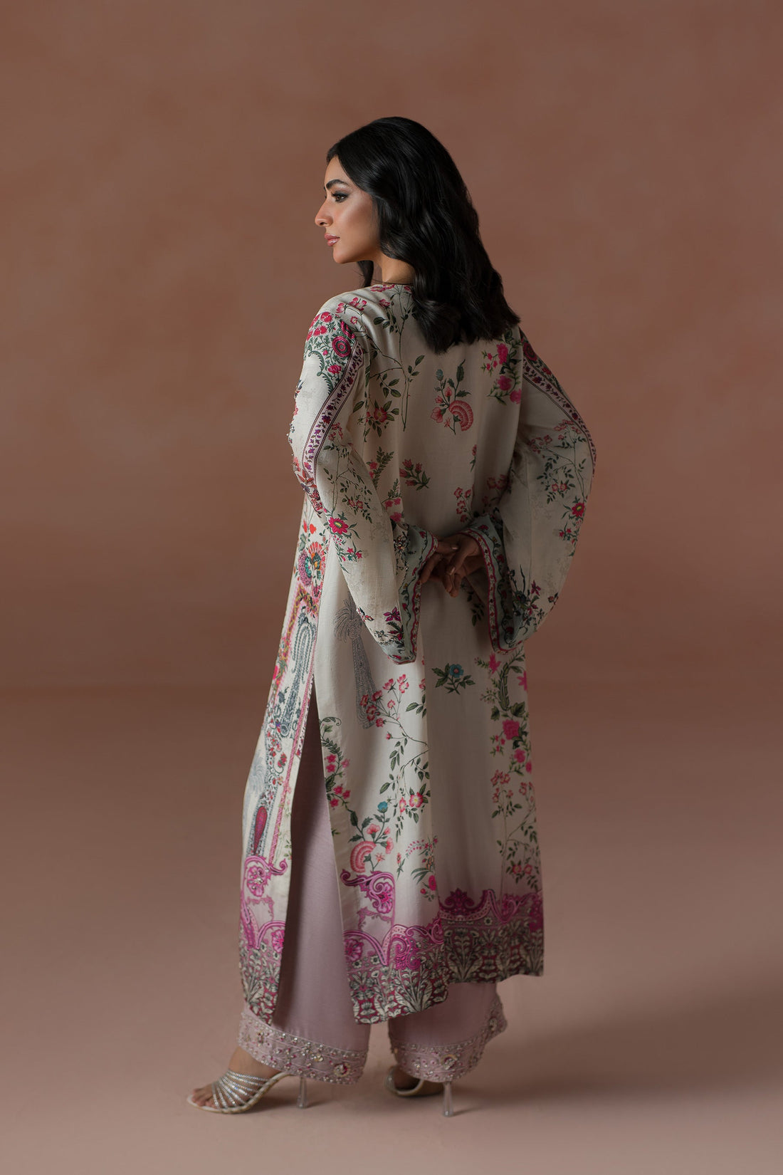 Ammara Khan | Flo 25 | Raspberry Cooler Long shirt Set (D-05)